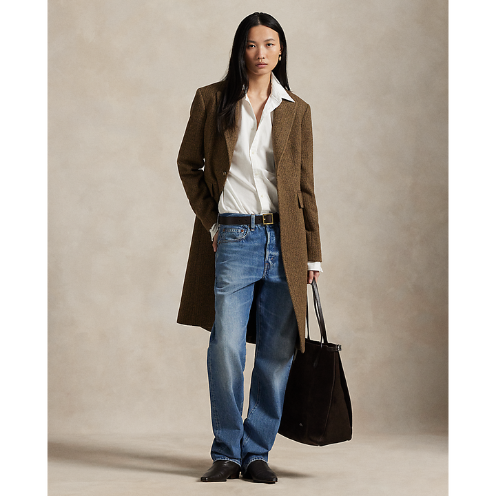 PRL Wool-Blend Herringbone Coat/Kaput 211966522002