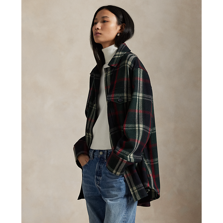 PRL Plaid Wool-Blend Twill Shirt Jacket/Košulja 211971524001