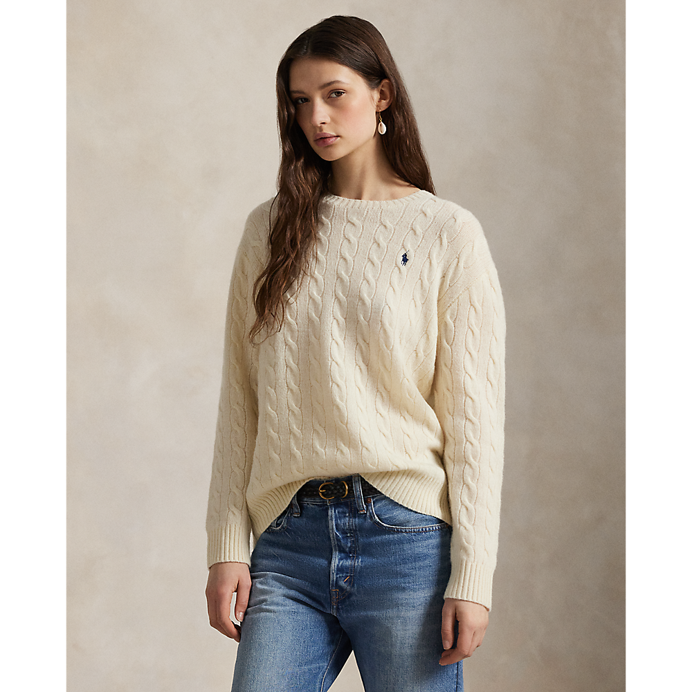 PRL Cable Wool-Cashmere Crewneck Jumper/Pulover 211971865001