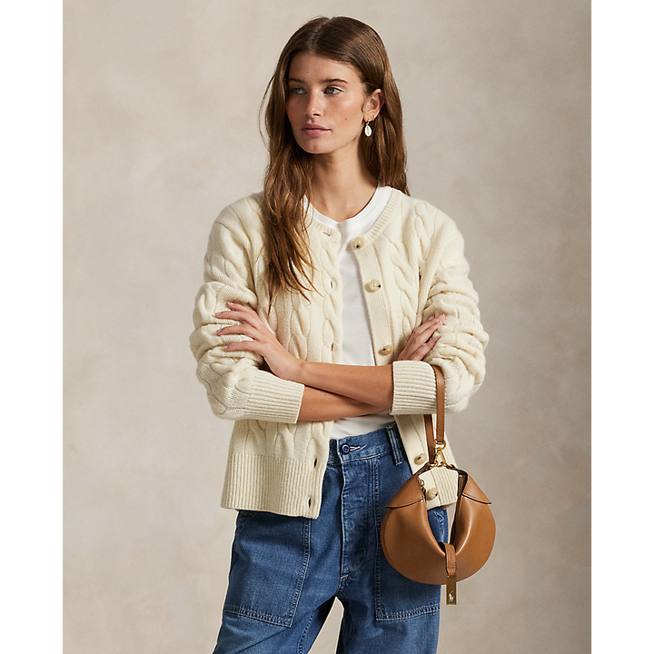 PRL Cable-Knit Wool-Cashmere Cardigan/Pulover 211972104002
