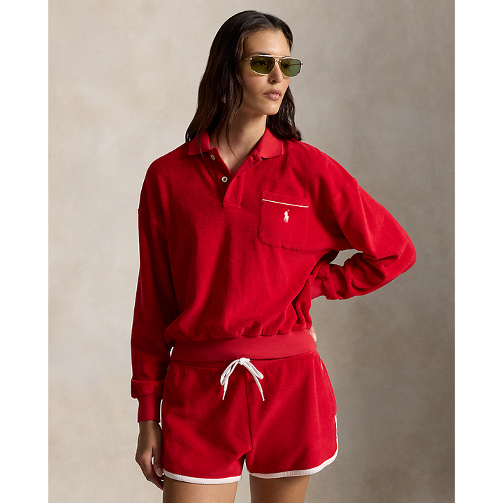 PRL Terry Long-Sleeve Polo Shirt/Polo majica 211A12737003
