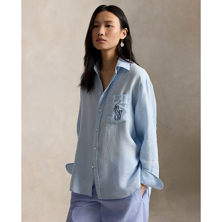 PRL Oversize Fit Big Pony Linen Shirt /Košulja 211A12786002