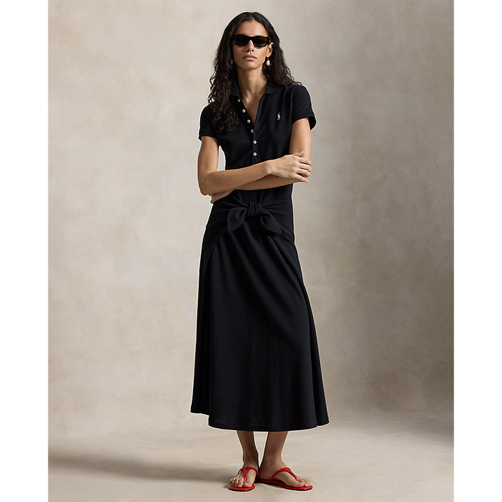 PRL Tie-Front Mesh Polo Dress/Haljina 211A12906002