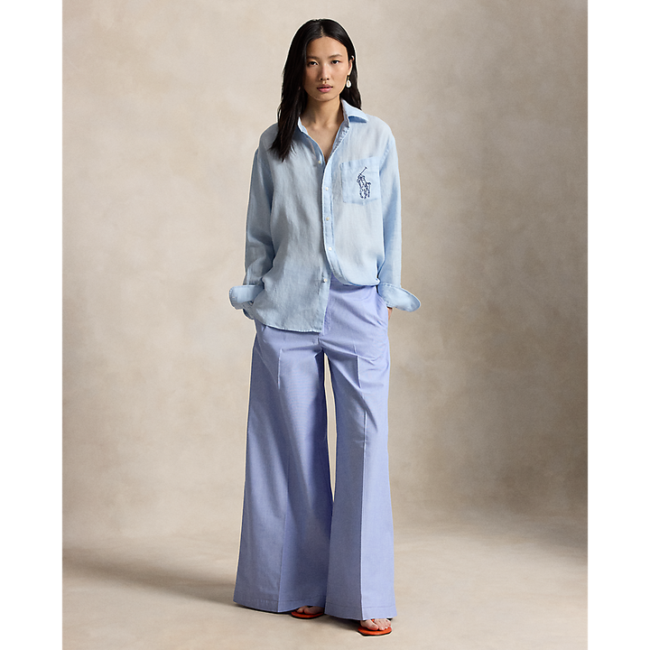 PRL Cotton Relaxed Wide-Leg Pant/Hlače 211B19879001