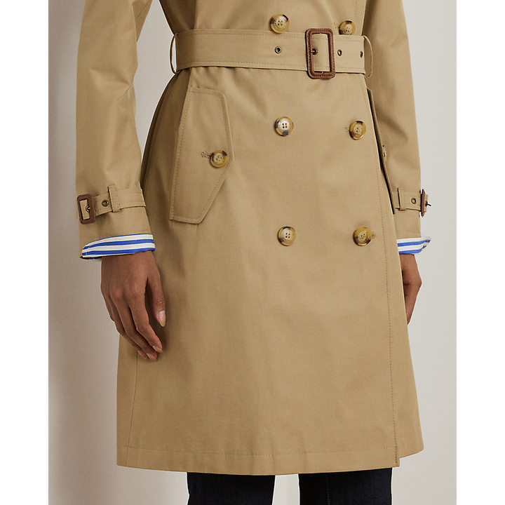 LRL Double-Breasted Cotton-Blend Trench Coat/Baloner 297967122002