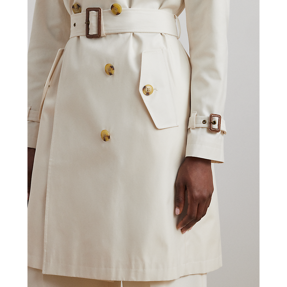 LRL Double-Breasted Cotton-Blend Trench Coat/Baloner 297967122004