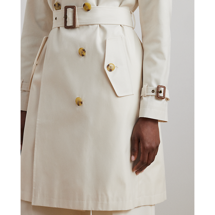 LRL Double-Breasted Cotton-Blend Trench Coat/Baloner 297967122004