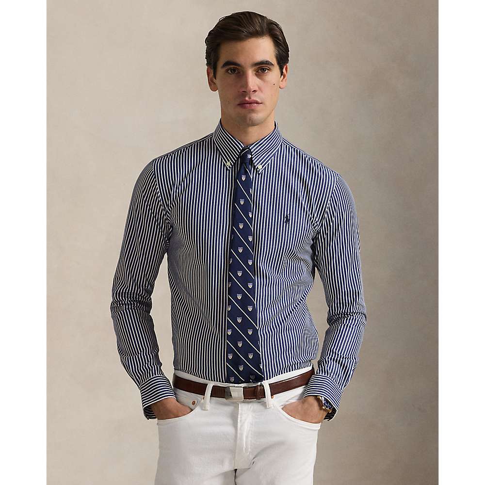 PRL Custom Fit Striped Stretch Poplin Shirt/Košulja 710929346017
