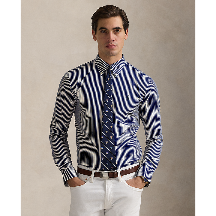 PRL Custom Fit Striped Stretch Poplin Shirt/Košulja 710929346017