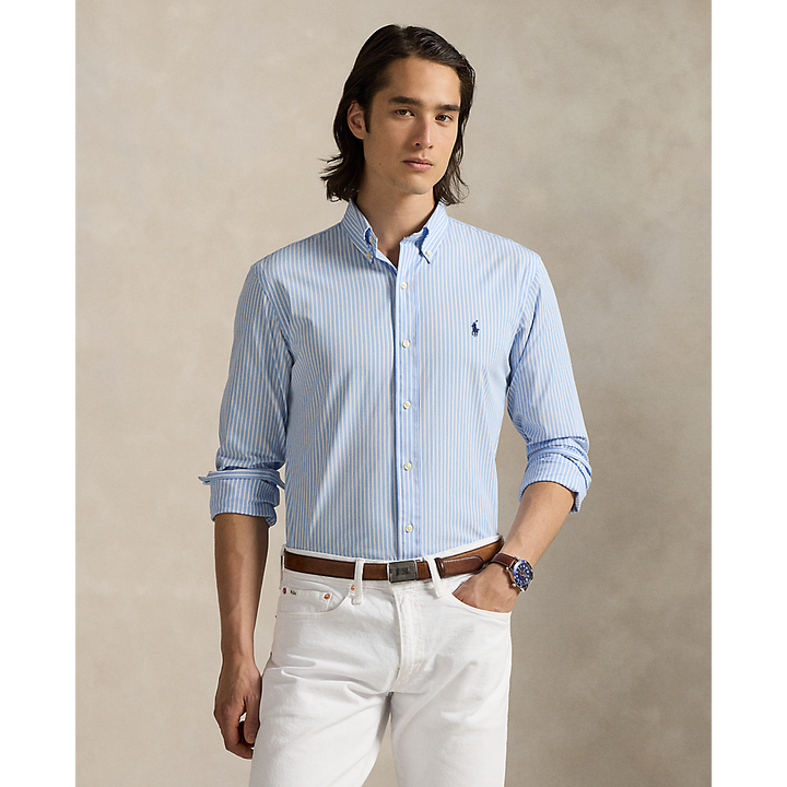 PRL Custom Fit Striped Stretch Poplin Shirt/Košulja 710929346018