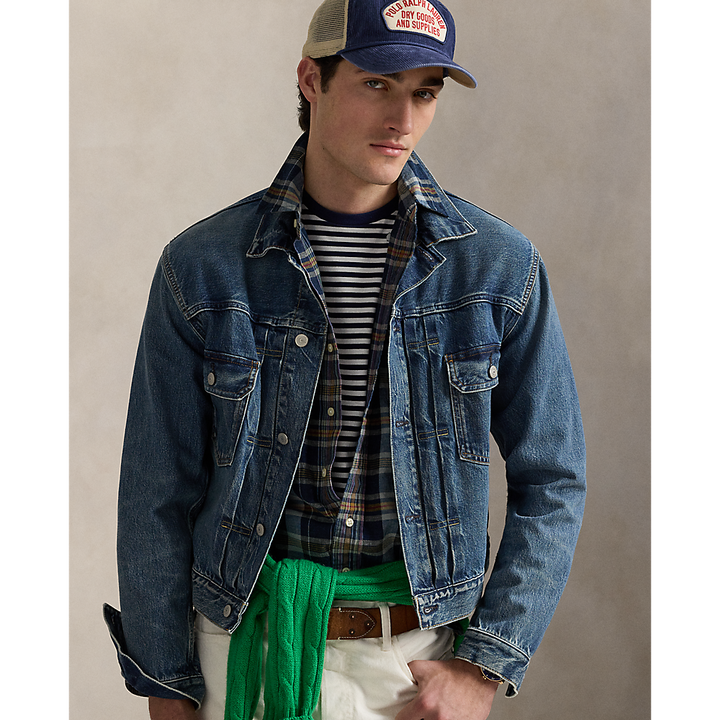 PRL Classic Fit Indigo Madras Shirt/Košulja 710965885001