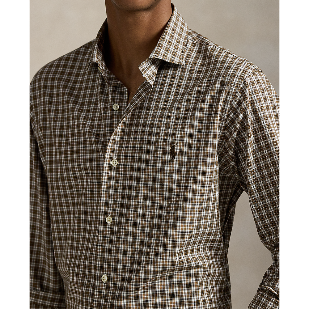 PRL Custom Fit Plaid Stretch Poplin Shirt/Košulja 710974534004