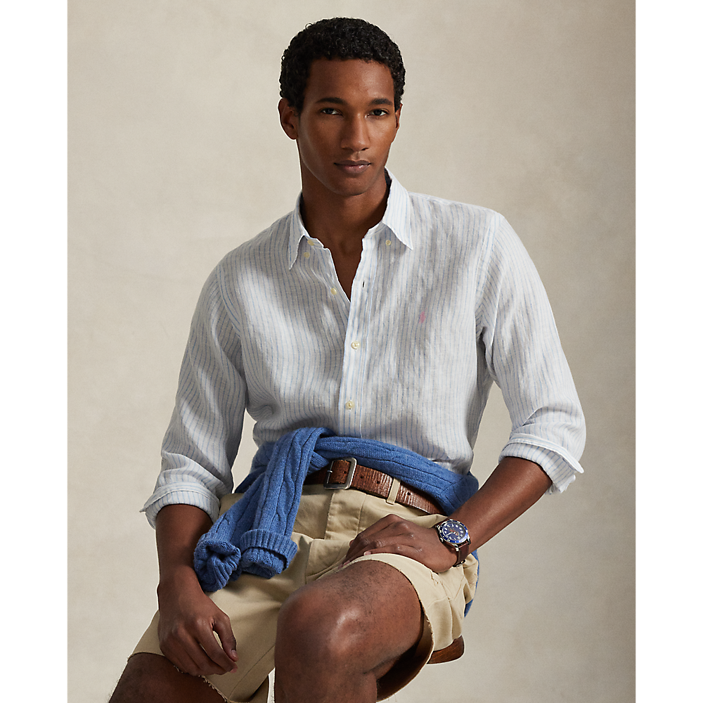 PRL Custom Fit Striped Linen Shirt/Košulja 710B15594004