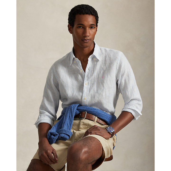 PRL Custom Fit Striped Linen Shirt/Košulja 710B15594004