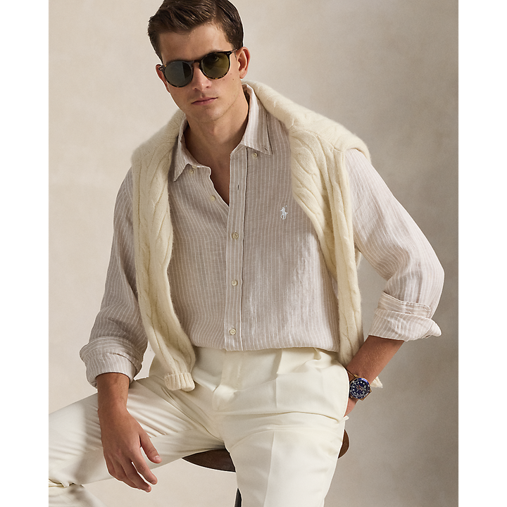 PRL Custom Fit Striped Linen Shirt/Košulja 710B15594006