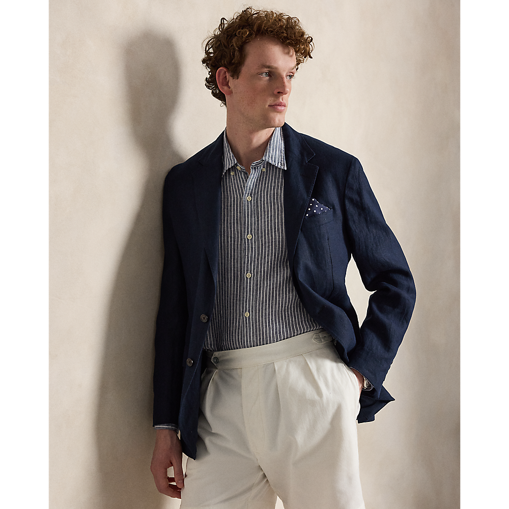 PRL Slim Fit Striped Linen Shirt/Košulja 710B15647001