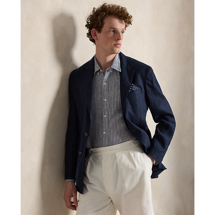 PRL Slim Fit Striped Linen Shirt/Košulja 710B15647001