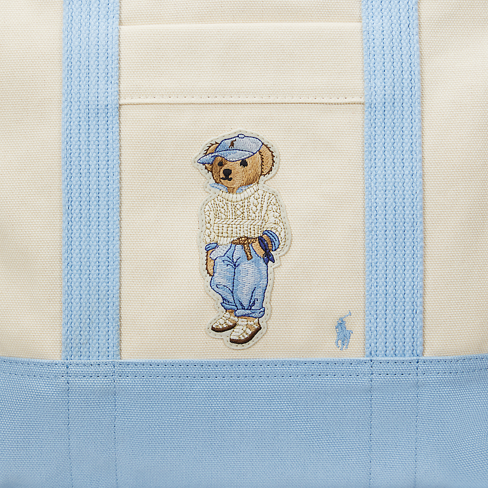 PRL Polo Bear Canvas Medium Tote/Torba 428967715001
