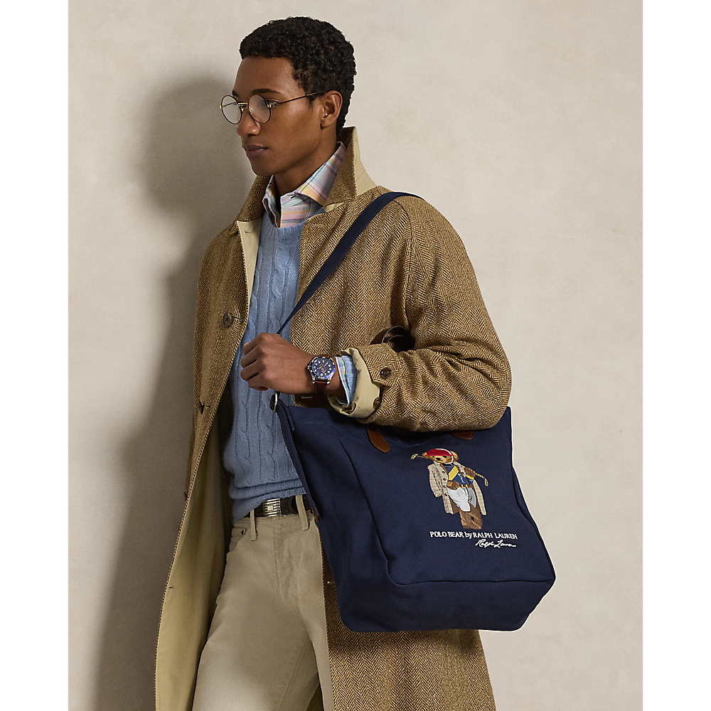 PRL Polo Bear Canvas Shopper Tote/Torba 405P08098001