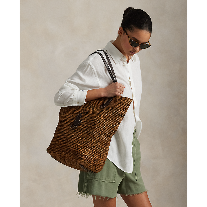 PRL Big Pony Raffia Large Tote/Torba 428923661008