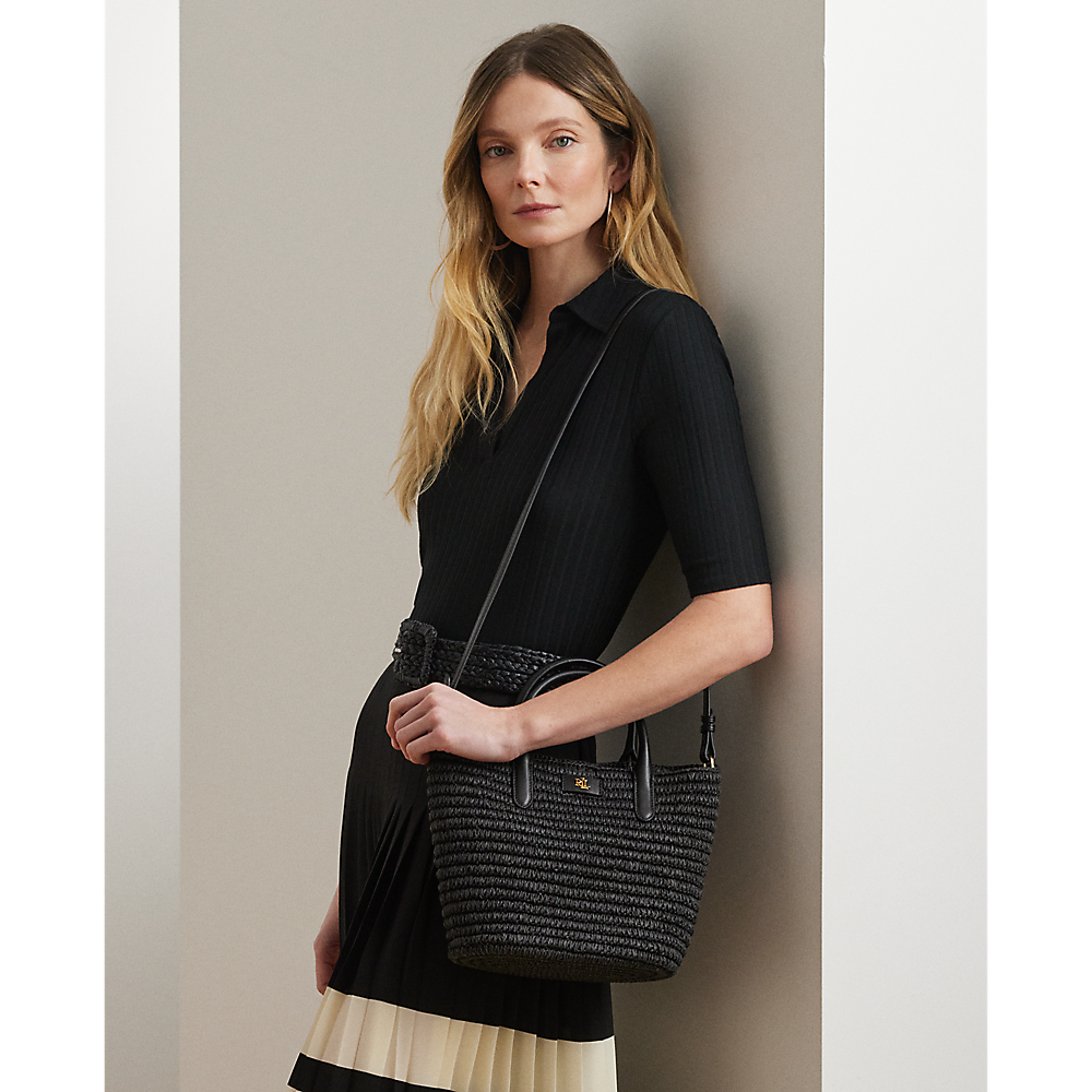 LRL Woven Straw Medium Brie Tote Bag/Torba 431962120002