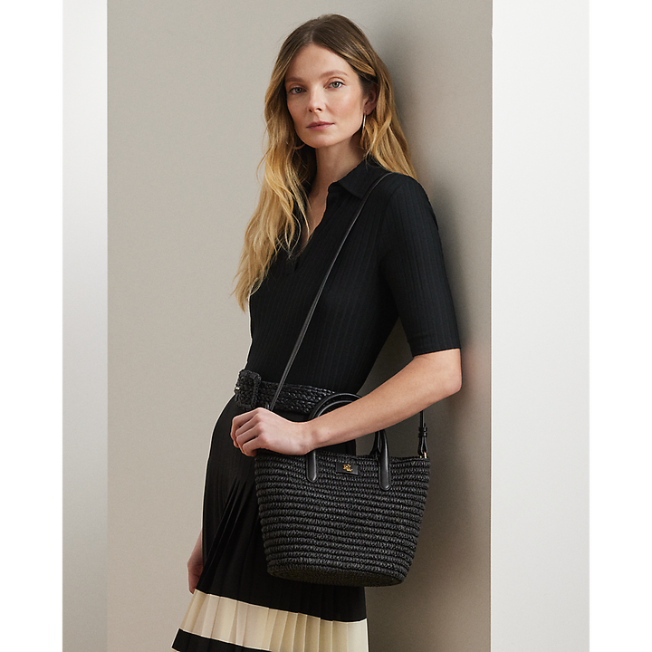 LRL Woven Straw Medium Brie Tote Bag/Torba 431962120002