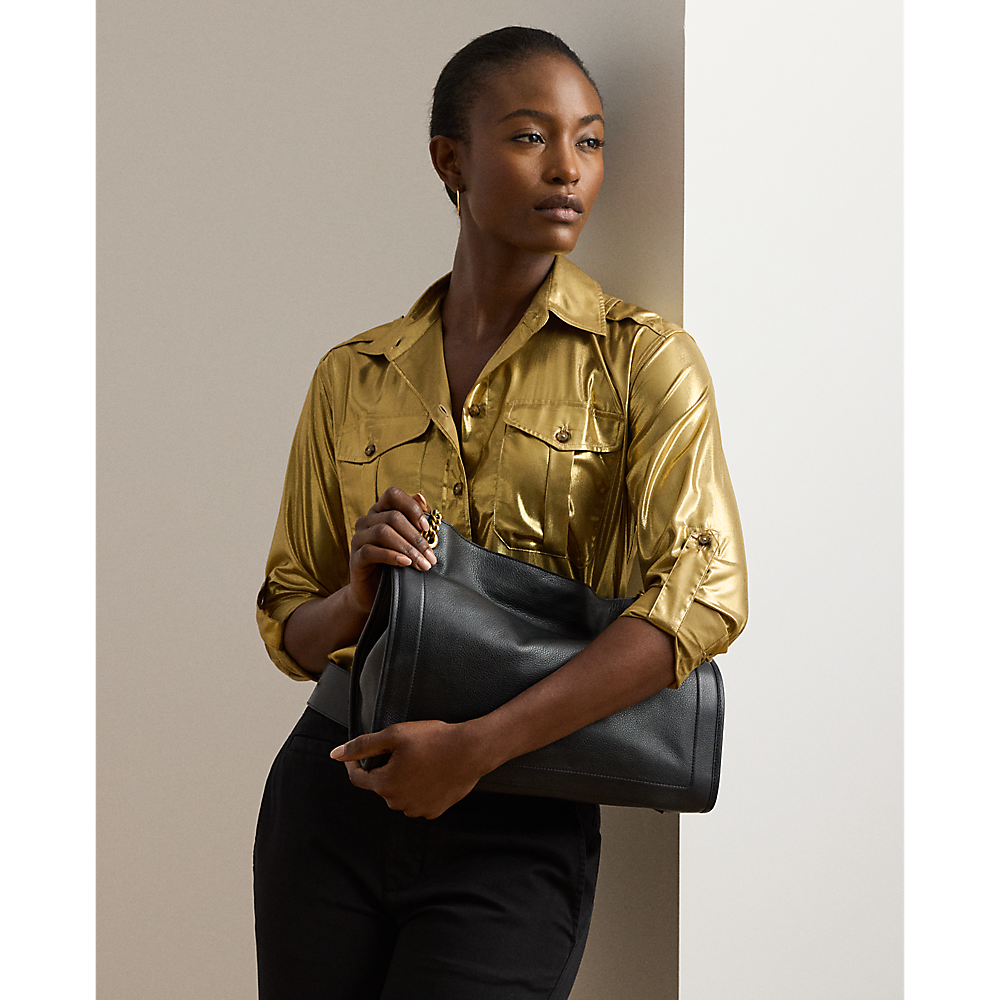 LRL Pebbled Leather Large Bradley Tote Bag/Torba 431969352002