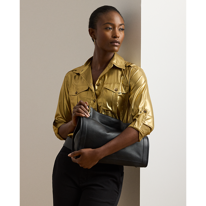 LRL Pebbled Leather Large Bradley Tote Bag/Torba 431969352002