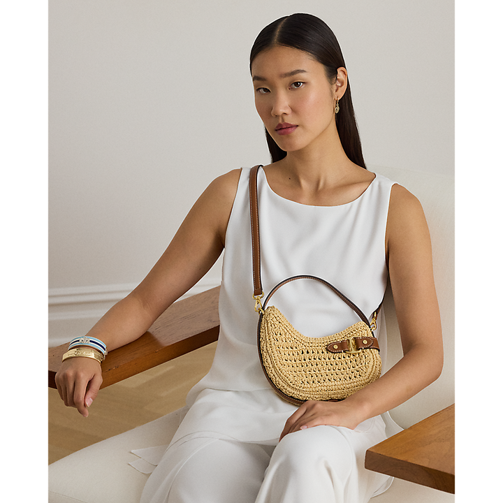 LRL Small Woven Straw Tasha Crossbody Bag/Torba 431982191001