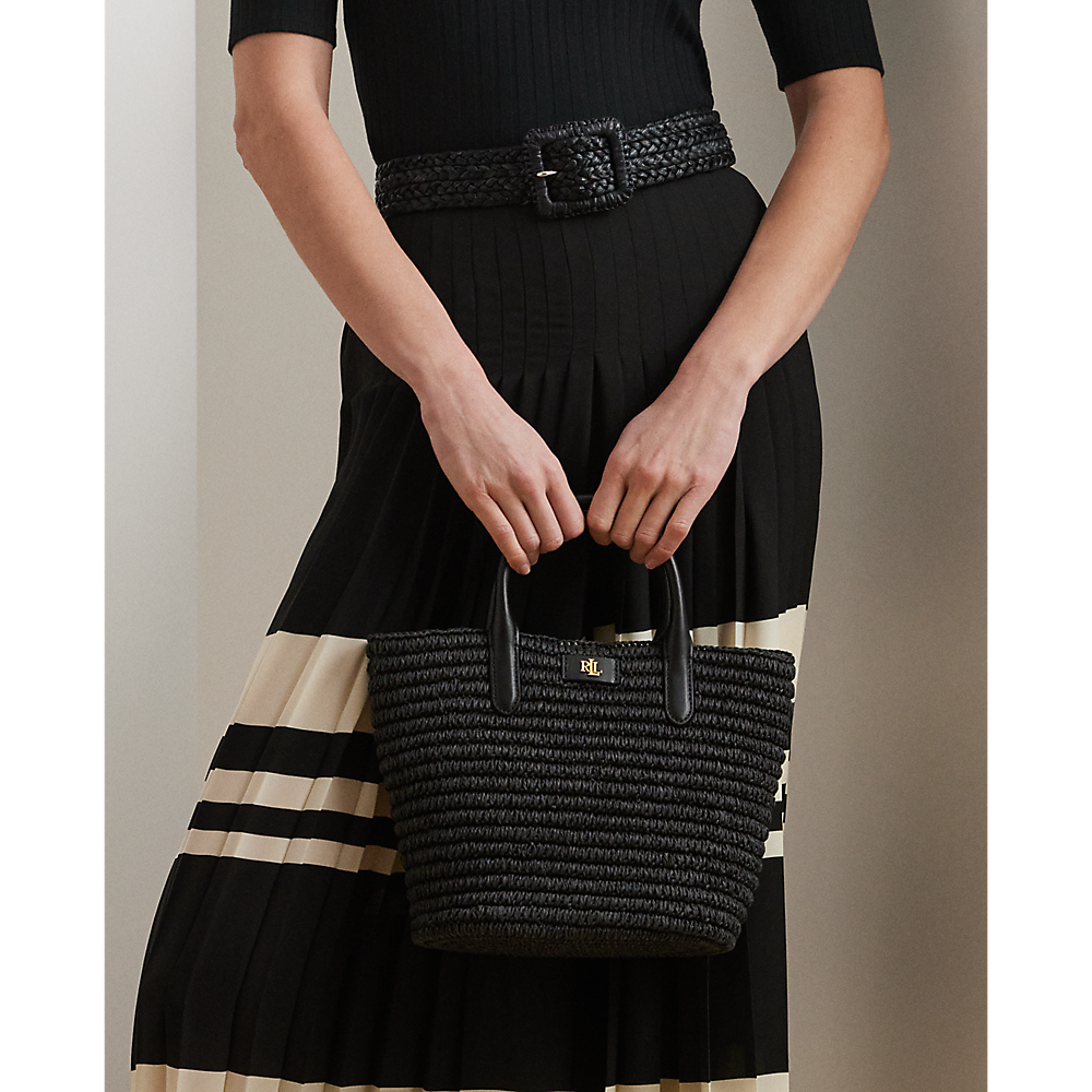 LRL Woven Straw Medium Brie Tote Bag/Torba 431962120002