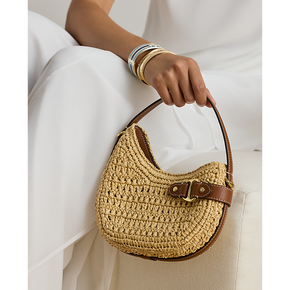 LRL Small Woven Straw Tasha Crossbody Bag/Torba 431982191001