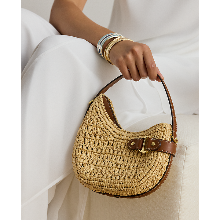 LRL Small Woven Straw Tasha Crossbody Bag/Torba 431982191001