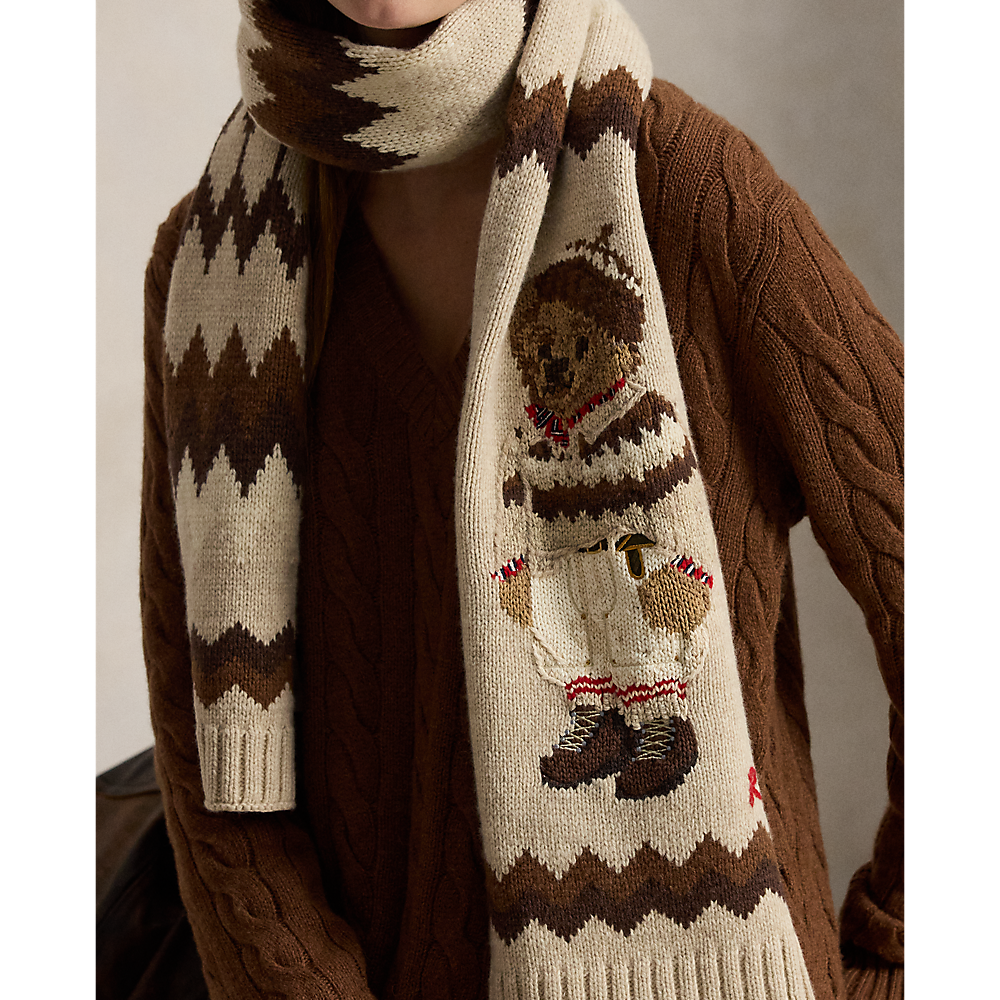 PRL Polo Bear Wool-Blend Scarf/Šal 455P04651001