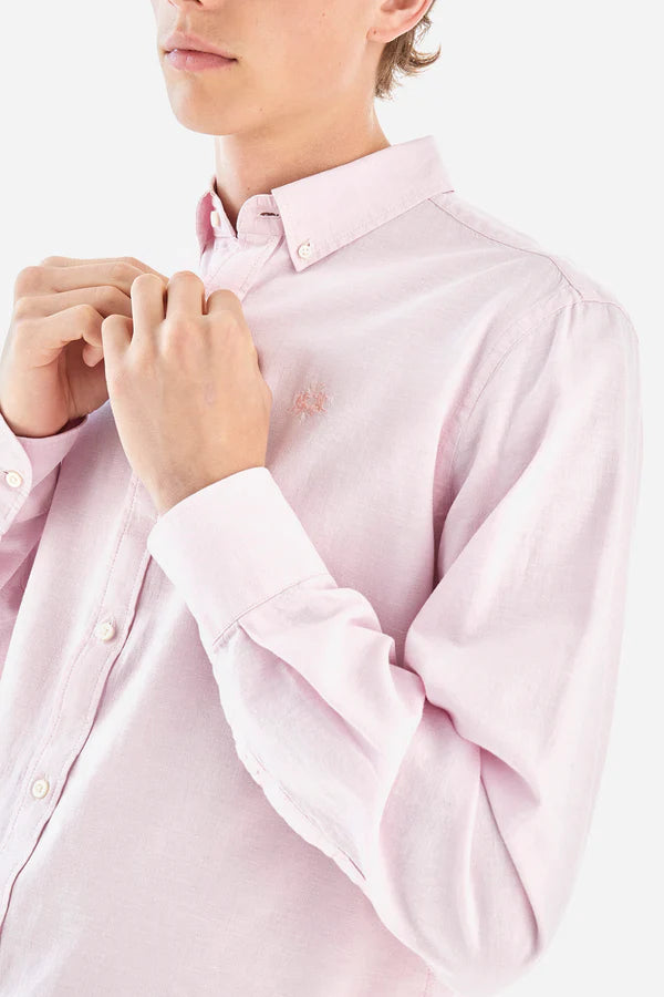 La Martina Shirt Light Cotton Linen  /Košulja MAC006-TL141