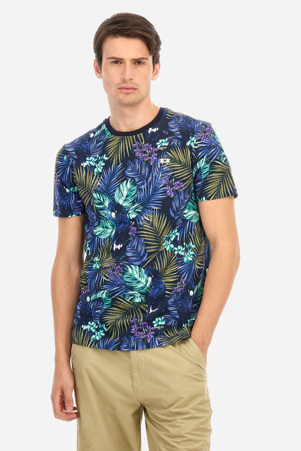 La Martina T-Shirt Printed Stretch /Majica MAR005-PK186