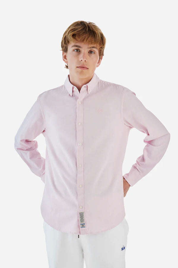 La Martina Shirt Light Cotton Linen  /Košulja MAC006-TL141