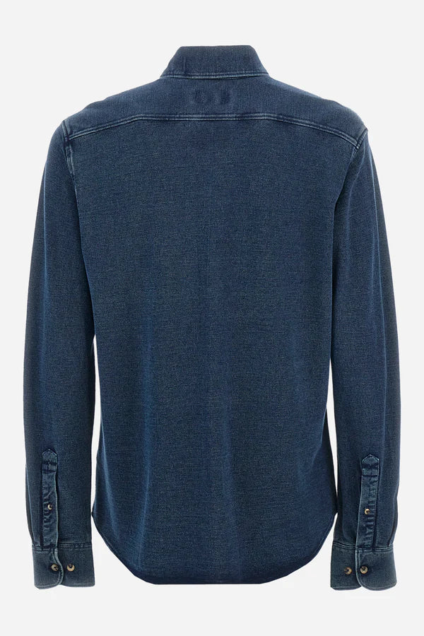 La Martina Shirt Indigo Piquet /Košulja MAC015-PK188