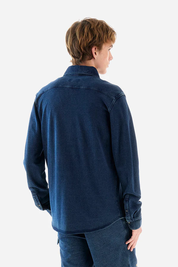 La Martina Shirt Indigo Piquet /Košulja MAC015-PK188