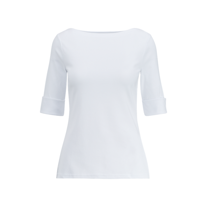 LRL Stretch Cotton Boatneck Tee/Majica 200654963007