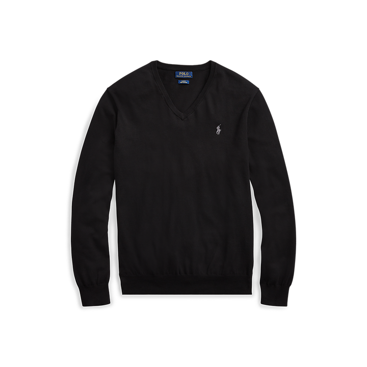 PRL Slim Fit Cotton V-Neck Jumper/Pulover 710670789003