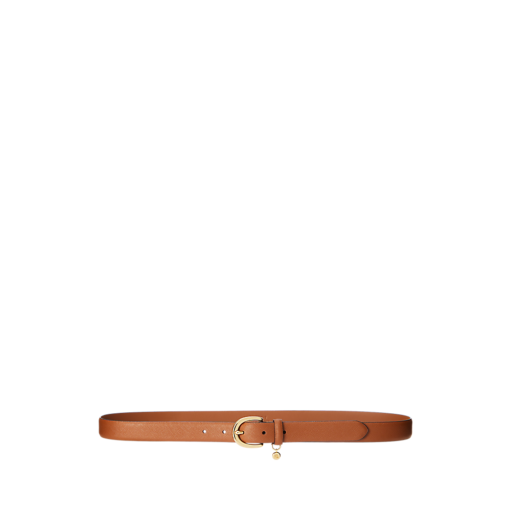 LRL Charm Crosshatch Leather Belt/Remen  412802952005