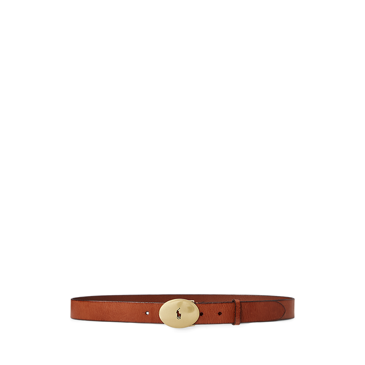PRL Polo ID Oval-Buckle Vachetta Belt/Remen 429895826003
