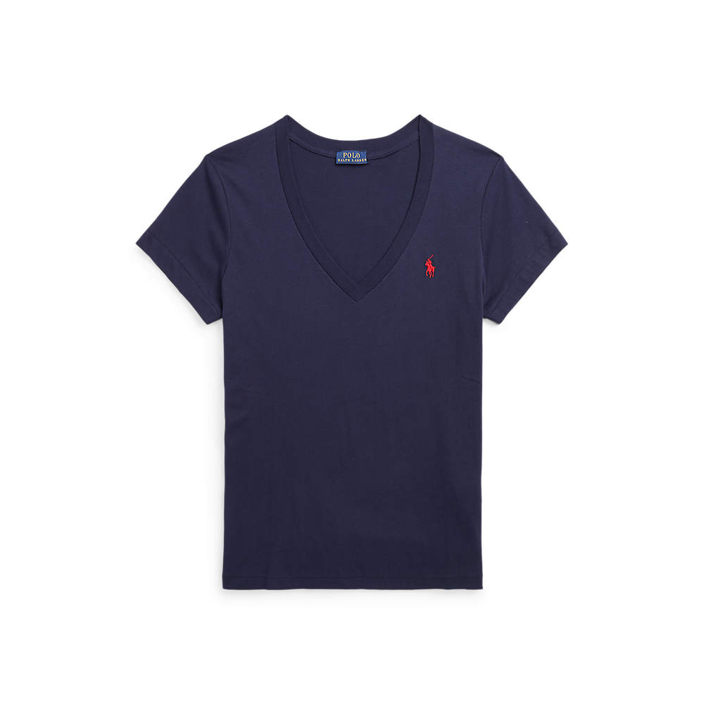 PRL Cotton Jersey V-Neck T-Shirt/Majica 211902403002