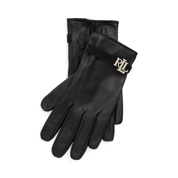 LRL Logo-Trim Sheepskin Tech Gloves/Rukavice 454927240001