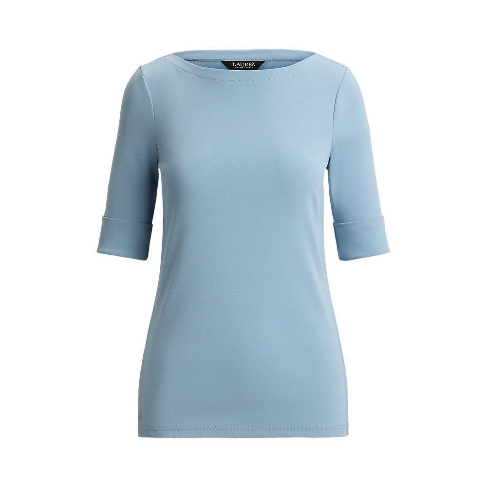 LRL Stretch Cotton Boatneck T-Shirt/Majica 200654963201