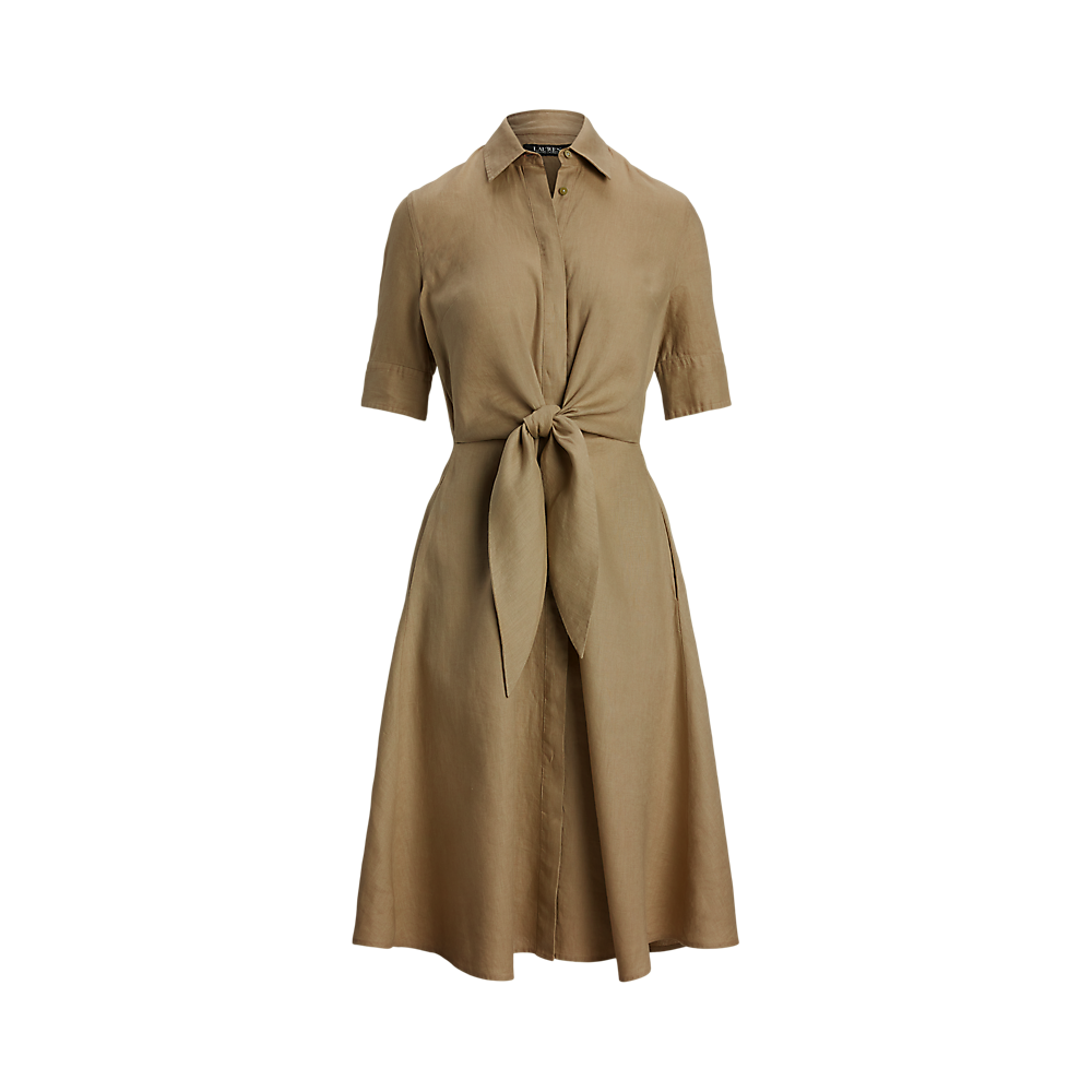 LRL Tie-Front Linen Shirtdress/Haljina 200905667016