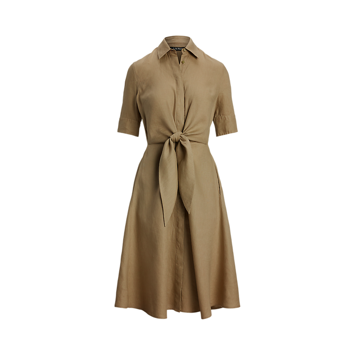 LRL Tie-Front Linen Shirtdress/Haljina 200905667016