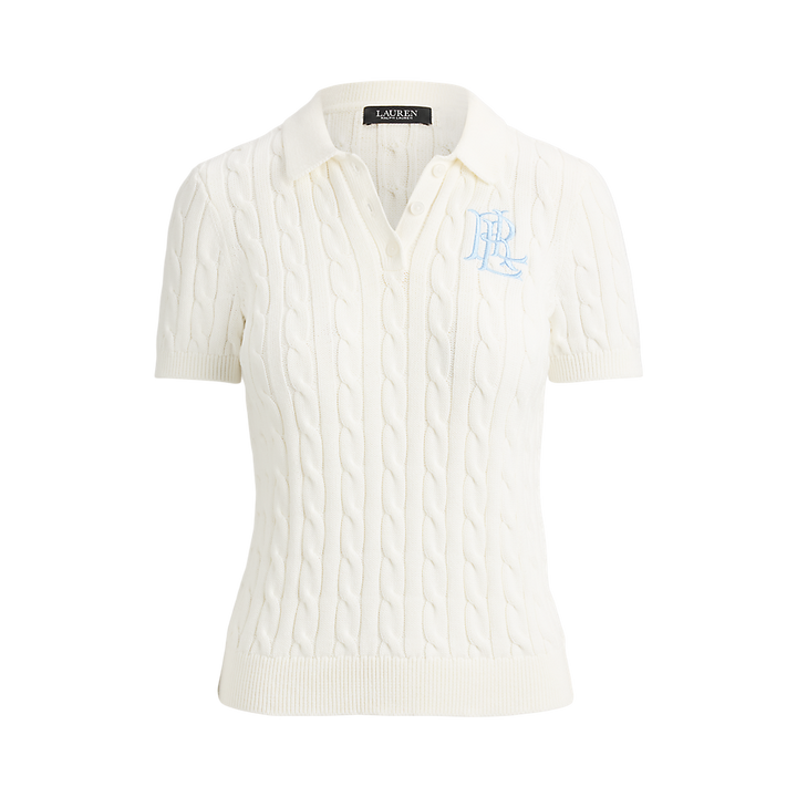 LRL Cable-Knit Cotton Polo Jumper/Pulover 200932224016
