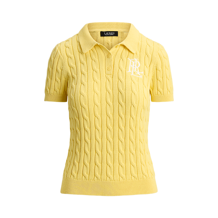 LRL Cable-Knit Cotton Polo Jumper/Pulover 200932224017