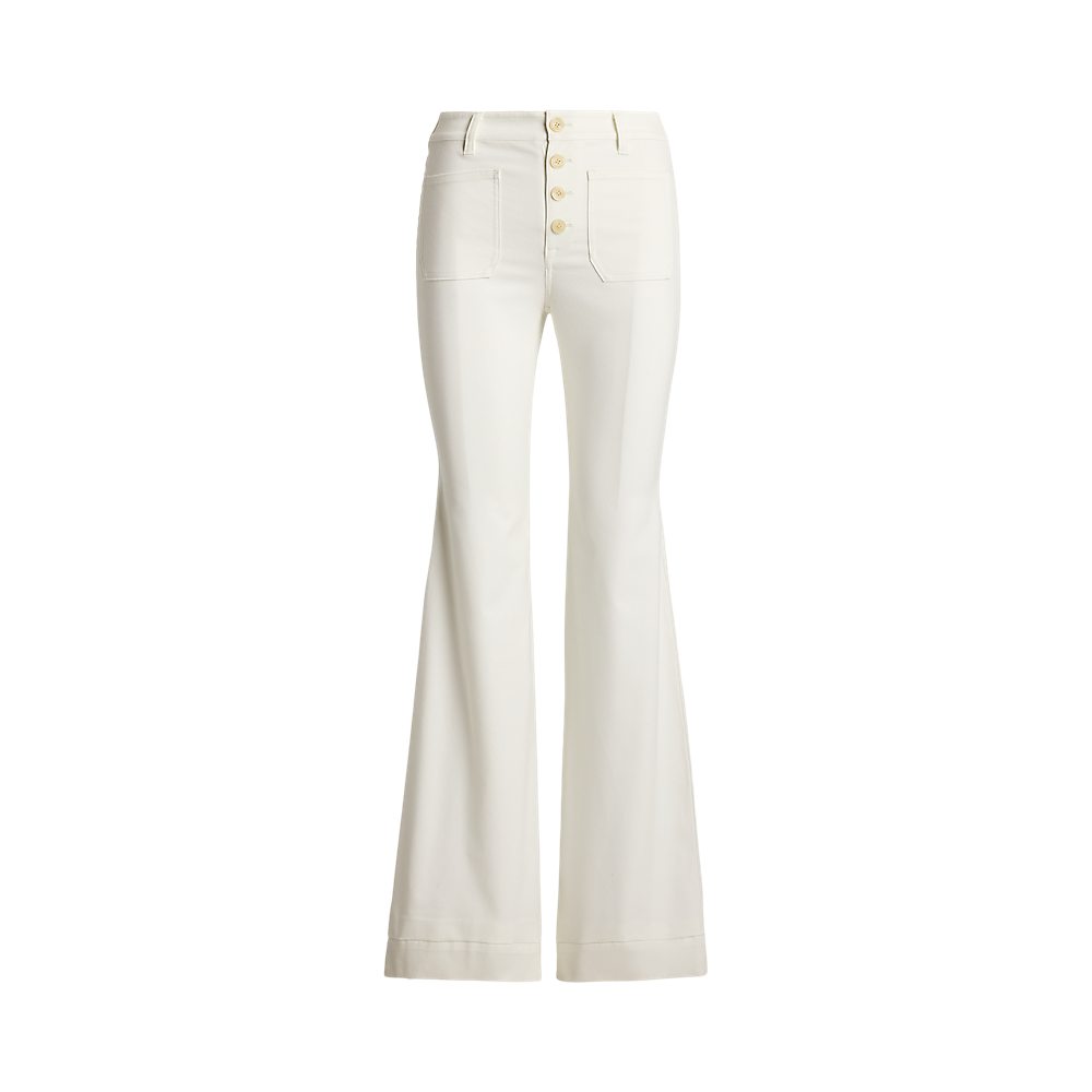 LRL Stretch Cotton Canvas Wide-Leg Trouser/Hlače 200957444001
